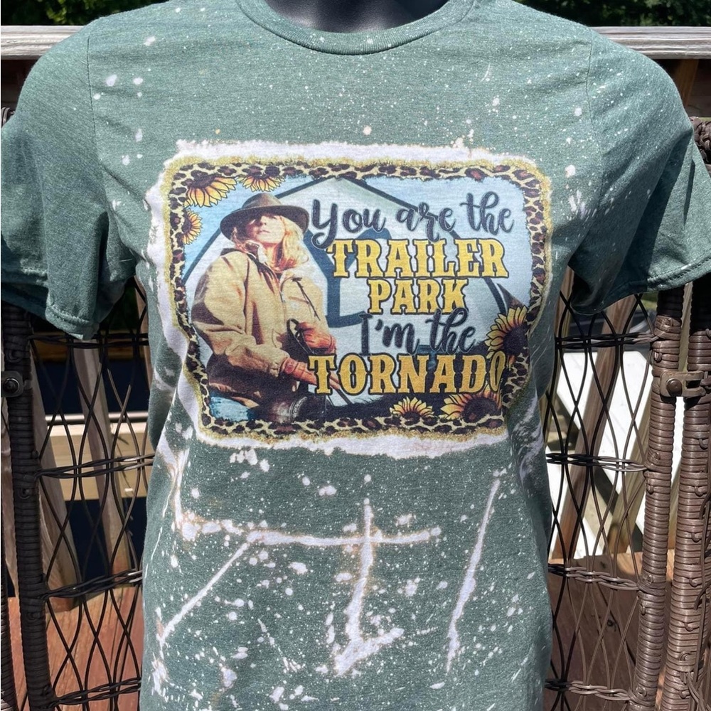 Bleached and Sublimated T-shit Small Beth Dutton